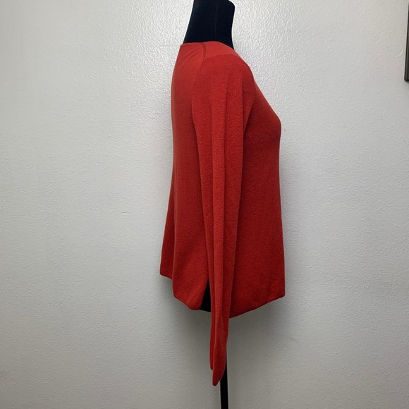 T  Alexander Wang Rust/Red V-Neck Sweater Size X-S - Picture 5 of 7